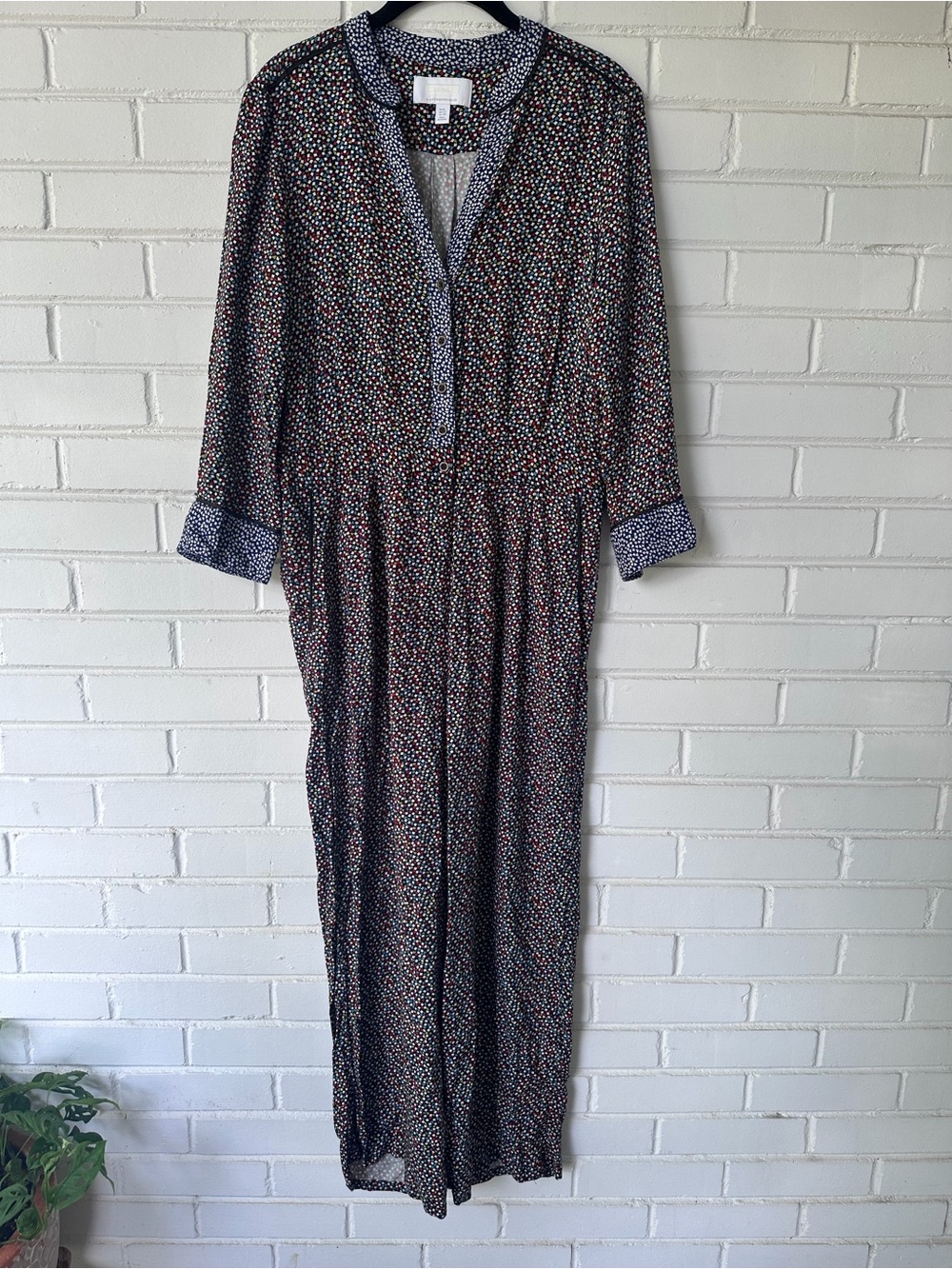 Anthropologie ett:twa Christene Silken Floral Jumpsuit